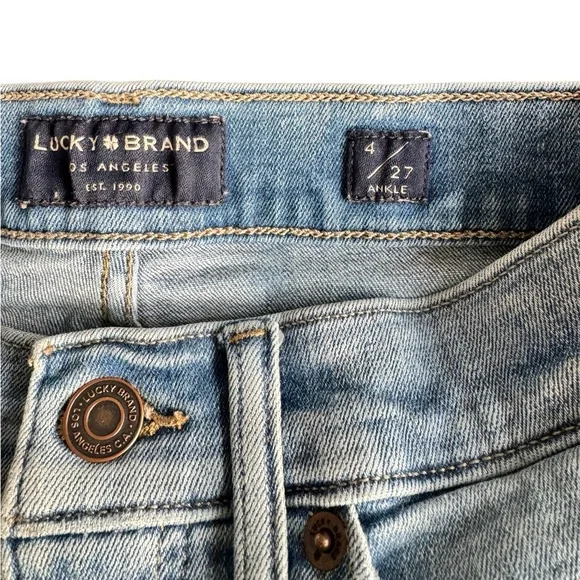 Lucky Brand High Rise Skinny Bridgette Ankle Jean Light Wash Women’s 4/27 - Picture 7 of 7